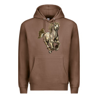 Chestnut percheron horse Premium Hoodie - LillyAllenDesigns