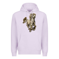 Lilac percheron horse Premium Hoodie - LillyAllenDesigns