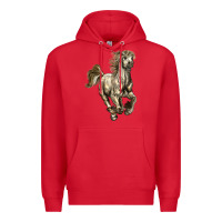 Red percheron horse Premium Hoodie - LillyAllenDesigns