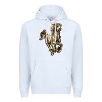 White percheron horse Premium Hoodie - LillyAllenDesigns