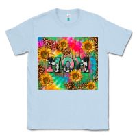 Dusty Blue Mom rainbow sunflower Classic Tee - CowGirlArtShop