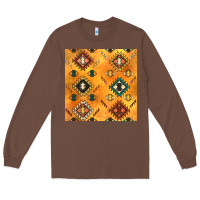 Chestnut native american aztec seamless pattern 4 Long Sleeve Tee - BundleAndBundleShop