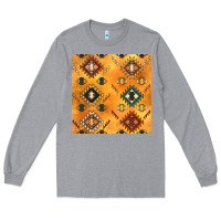 Heather Grey native american aztec seamless pattern 4 Long Sleeve Tee - BundleAndBundleShop