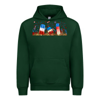 Forest Green fourth of july popsicle Urban Hoodie - RanaPortraitStore