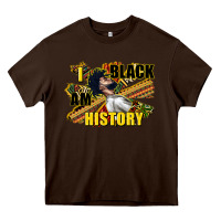 Chocolate Brown i am black history Heavy Core Tee - CowGirlArtShop