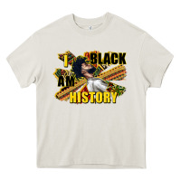 Cream i am black history Heavy Core Tee - CowGirlArtShop