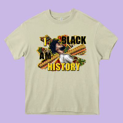 I Am Black History Heavy Core Tee Designed By Cowgirlartshop