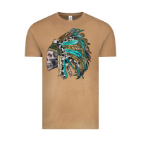Western Indian Headdress With Skull Vintage Tee | Teevron