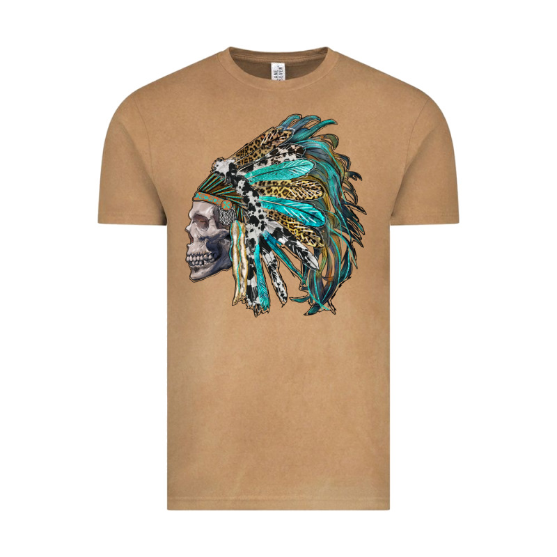 Western Indian Headdress With Skull Vintage Tee by RanaPortraitStore | Teevron