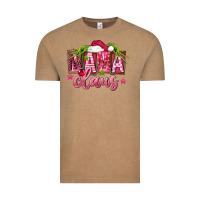 Vintage Coffee Pink Christmas Mama Claus Vintage Tee - FaDigitalArtStudio