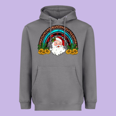 Santa Rainbow Heavyweight Hoodie Designed By Jahusdesignshop