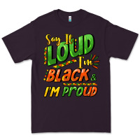 Plum Say it loud i'm black and i'm proud Premium Tee - HowdyJamesFarm