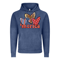 Vintage Denim merica 4th of july hearts Vintage Hoodie - BundleAndBundleShop