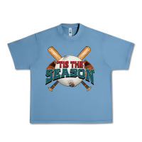 Pebble Blue 'tis the season baseball Urban Heavy Tee - FaDigitalArtStudio