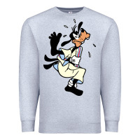 Heather Grey day gift for cartoon goofy character Premium Sweatshirt - maiPhamDesign