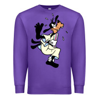 Purple day gift for cartoon goofy character Premium Sweatshirt - maiPhamDesign