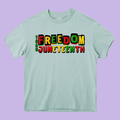 Freedom Juneteenth Heavy Core Tee Designed By Cowgirlartshop