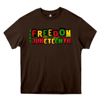 Chocolate Brown freedom juneteenth Heavy Core Tee - CowGirlArtShop