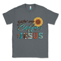 Charcoal Heather give me coffee and jesus Classic Tee - Artiststas