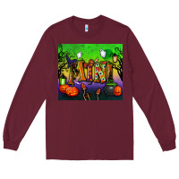 Burgundy halloween mini tumbler Long Sleeve Tee - BundleAndBundleShop