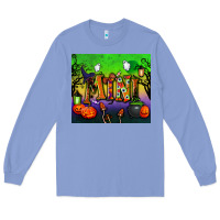 Colony Blue halloween mini tumbler Long Sleeve Tee - BundleAndBundleShop