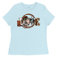 Baby Blue western love for cowboys olivia Ladies Tee - OliviaCreatesArt
