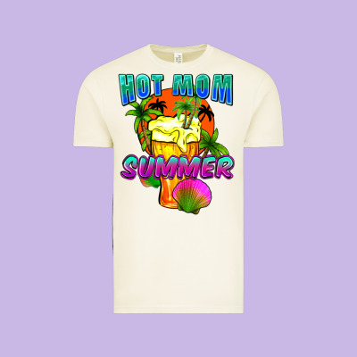 Hot Mom Summer Mother's Day Vintage Tee Designed By Fadigitalartstudio