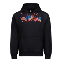 Black fourth of july american flag Urban Hoodie - RanaPortraitStore