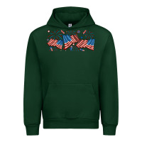 Forest Green fourth of july american flag Urban Hoodie - RanaPortraitStore