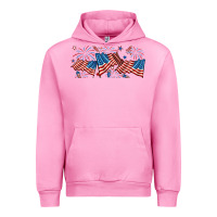 Fuchsia Pink fourth of july american flag Urban Hoodie - RanaPortraitStore