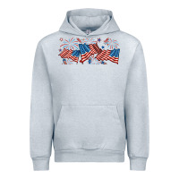Heather Grey fourth of july american flag Urban Hoodie - RanaPortraitStore