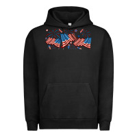 Pigment Black fourth of july american flag Urban Hoodie - RanaPortraitStore