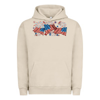 Pigment French Oak fourth of july american flag Urban Hoodie - RanaPortraitStore