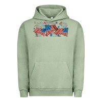 Pigment Oil Green fourth of july american flag Urban Hoodie - RanaPortraitStore