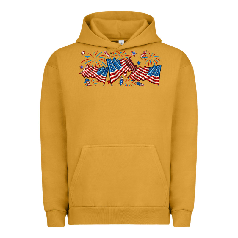 Fourth Of July American Flag Urban Hoodie by RanaPortraitStore | Teevron