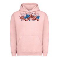 Pigment Salmon fourth of july american flag Urban Hoodie - RanaPortraitStore