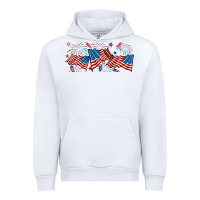 White fourth of july american flag Urban Hoodie - RanaPortraitStore