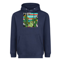 Navy cactus cowhide coaster Heavyweight Hoodie - JahusDesignShop
