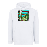 White cactus cowhide coaster Heavyweight Hoodie - JahusDesignShop