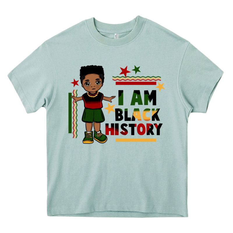 I Am Black History Black Boy  Juneteenth Heavy Core Tee by CowGirlArtShop | Teevron