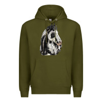 Army Green paint horse Premium Hoodie - LillyAllenDesigns