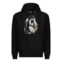 Black paint horse Premium Hoodie - LillyAllenDesigns