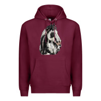 Burgundy paint horse Premium Hoodie - LillyAllenDesigns