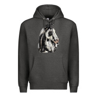 Charcoal Heather paint horse Premium Hoodie - LillyAllenDesigns