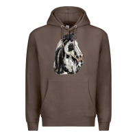 Coffee paint horse Premium Hoodie - LillyAllenDesigns