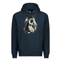 Navy paint horse Premium Hoodie - LillyAllenDesigns