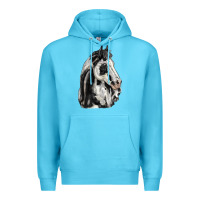 Ocean Blue paint horse Premium Hoodie - LillyAllenDesigns