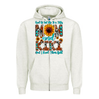Oatmeal Heather god gifted me two titles mom and kiki and i rock t Zipper Hoodie - JahusDesignShop