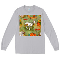 Moon Dust fall goats seamless pattern Long Sleeve Tee - BundleAndBundleShop