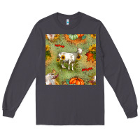 Smoke fall goats seamless pattern Long Sleeve Tee - BundleAndBundleShop